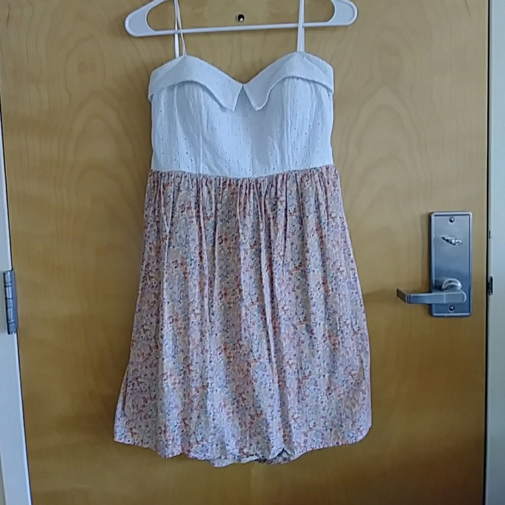 Strapless floral dress